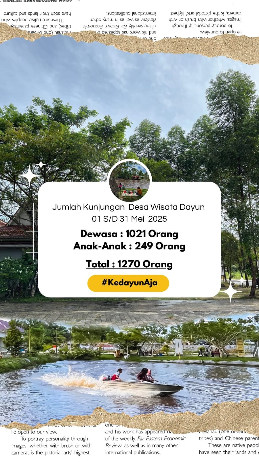 Jumlah Kunjungan Periode Bulan Mei Desa Wisata Dayun Jumlah Kunjungan Periode Bulan Mei Desa Wisata Dayun