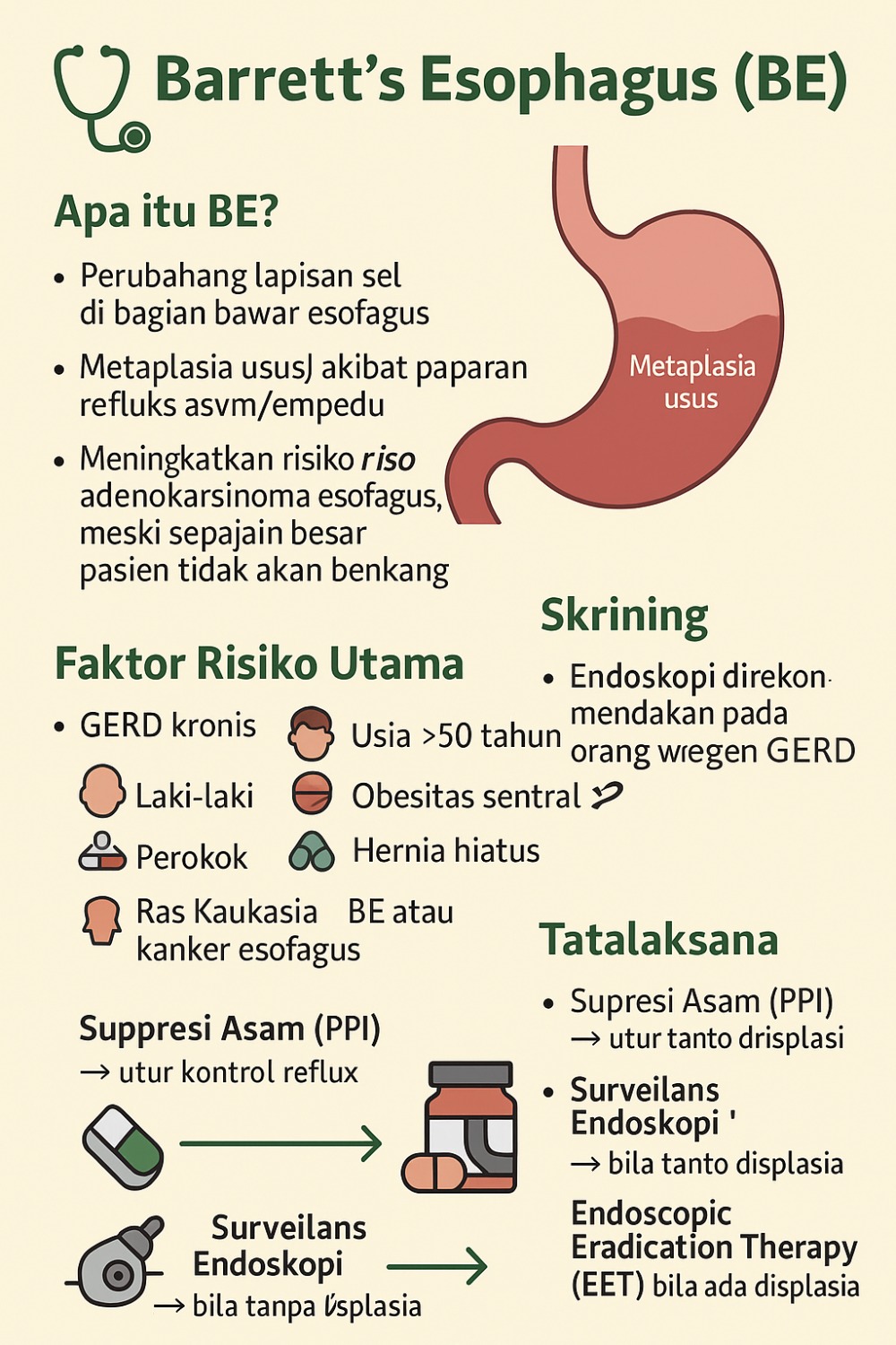 Barrett’s Esophagus: definisi, kaitan dengan GERD, risiko kanker, skrining–terapi, pencegahan, dan FAQ Barrett’s Esophagus: definisi, kaitan dengan GERD, risiko kanker, skrining–terapi, pencegahan, dan FAQ