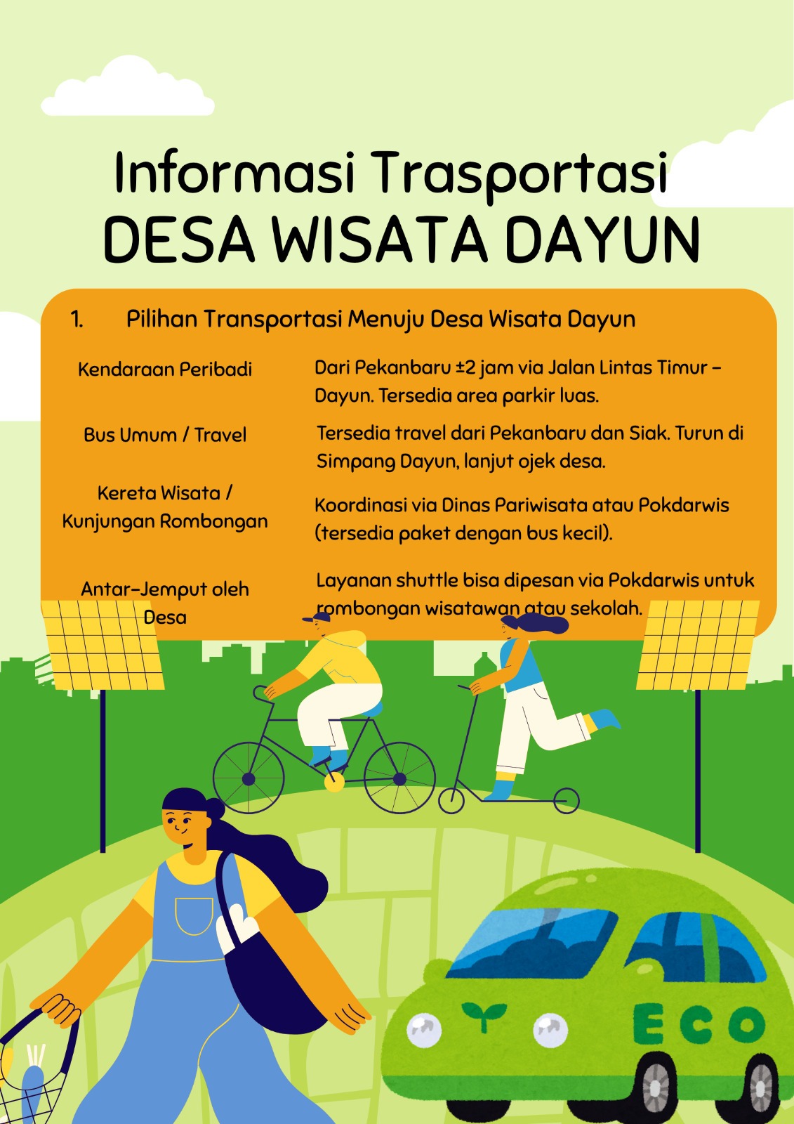 Informasi Transportasi Desa Wisata Dayun Informasi Transportasi Desa Wisata Dayun