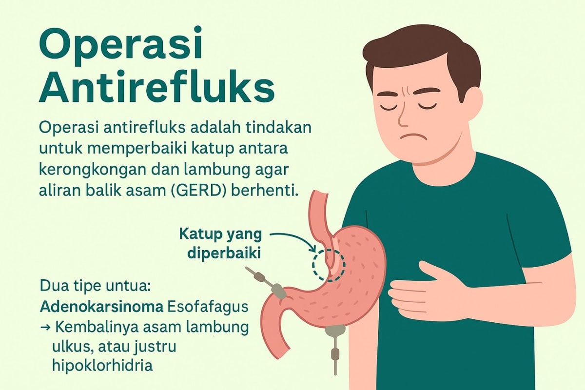 Operasi Antirefluks (Anti-Reflux Surgery): Indikasi, Prosedur, Hasil, dan Risiko Operasi Antirefluks (Anti-Reflux Surgery): Indikasi, Prosedur, Hasil, dan Risiko