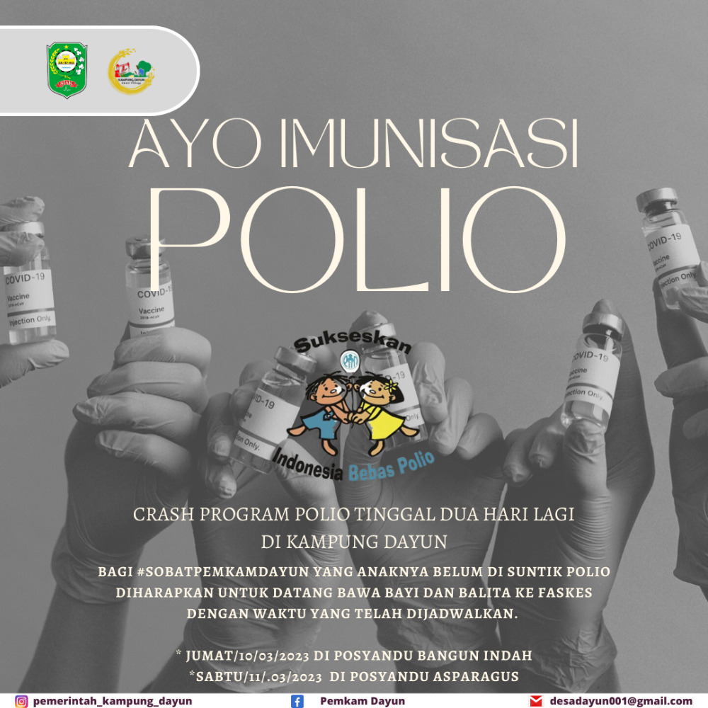 Ayo Imunisasi Polio !!!