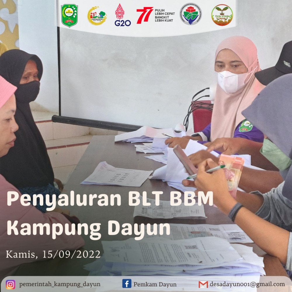 Penyaluran BLT BBM Kampung Dayun