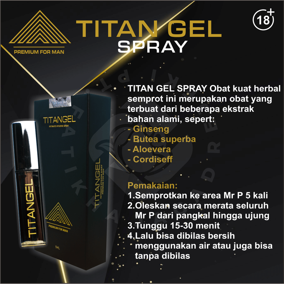 Cara pakai Titan Gel Spray