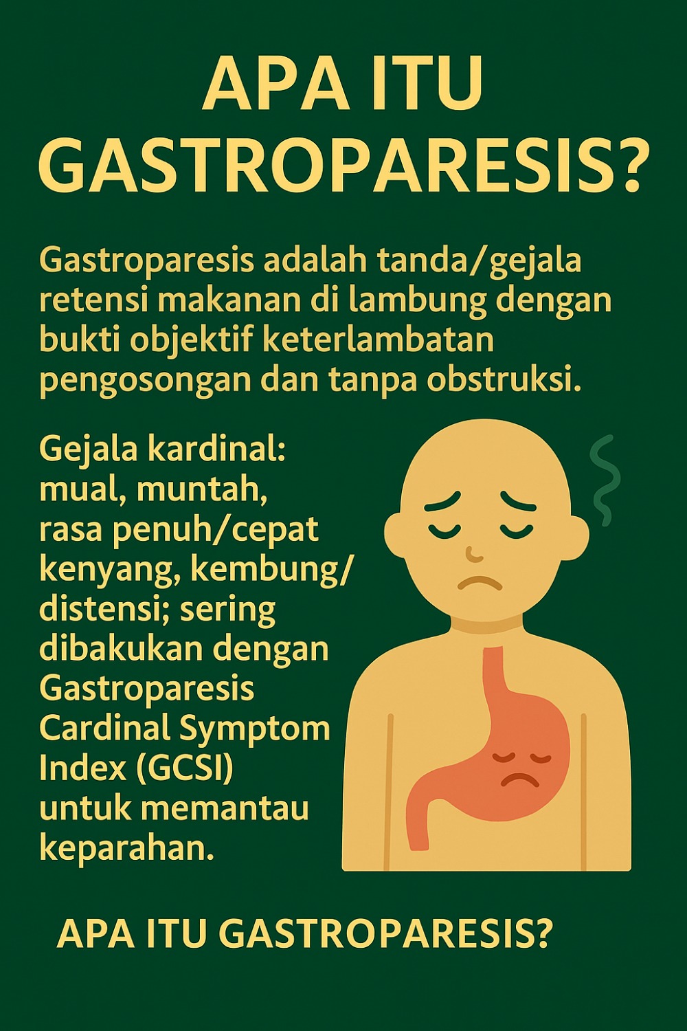 Gastroparesis: definisi, penyebab, diagnosis, terapi, FAQ, ringkasan & kesimpulan