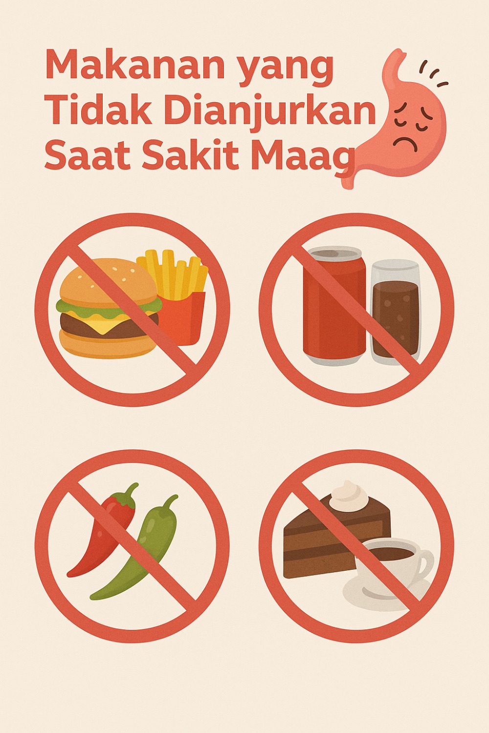 Makanan yang Harus Dihindari Saat Sakit Maag