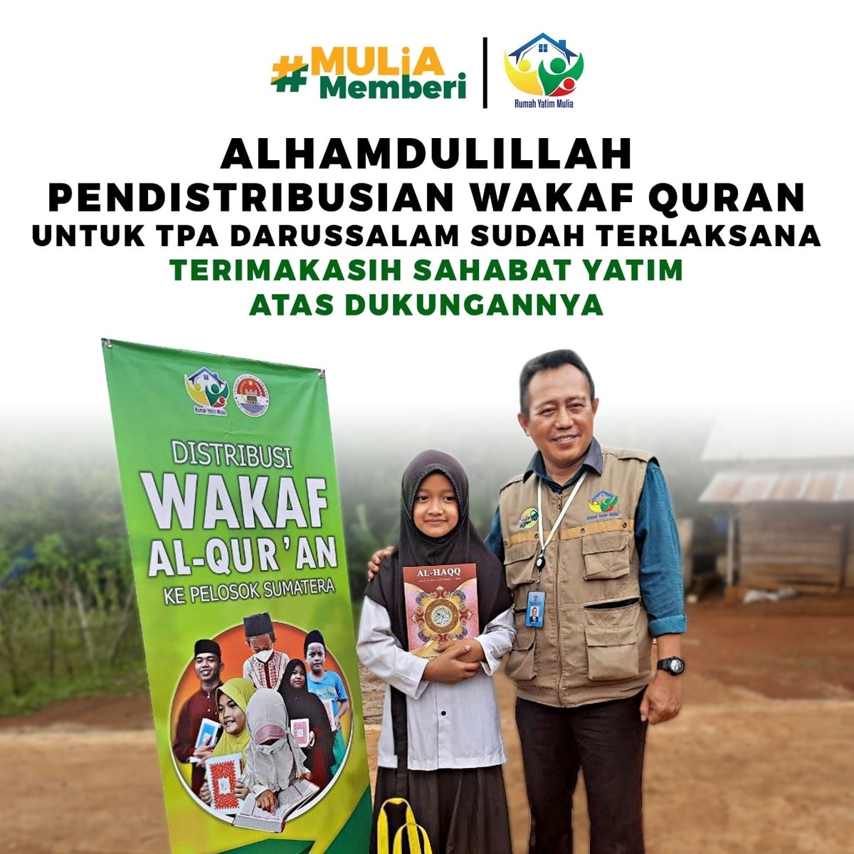 Laporan Kegiatan Distribusi Wakaf Qur'an Ke TPA Darussalam Pelosok Sumatera Selatan