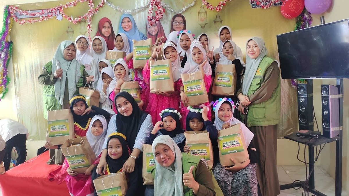 Pondok Qur'an Al Furqon Rayakan Lebaran Yatim dengan Penuh Keceriaan