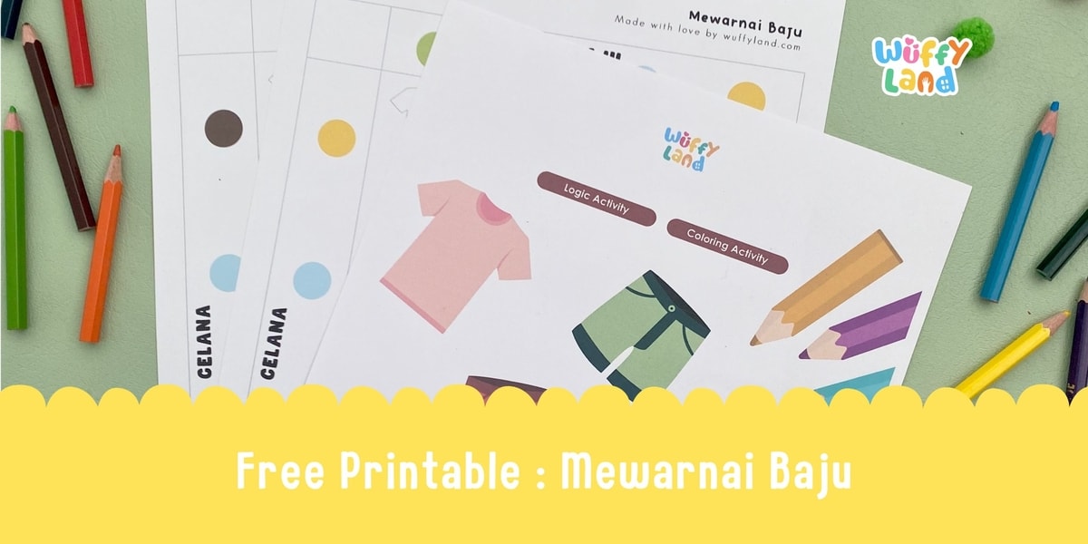 Free Printable - Mewarnai Baju