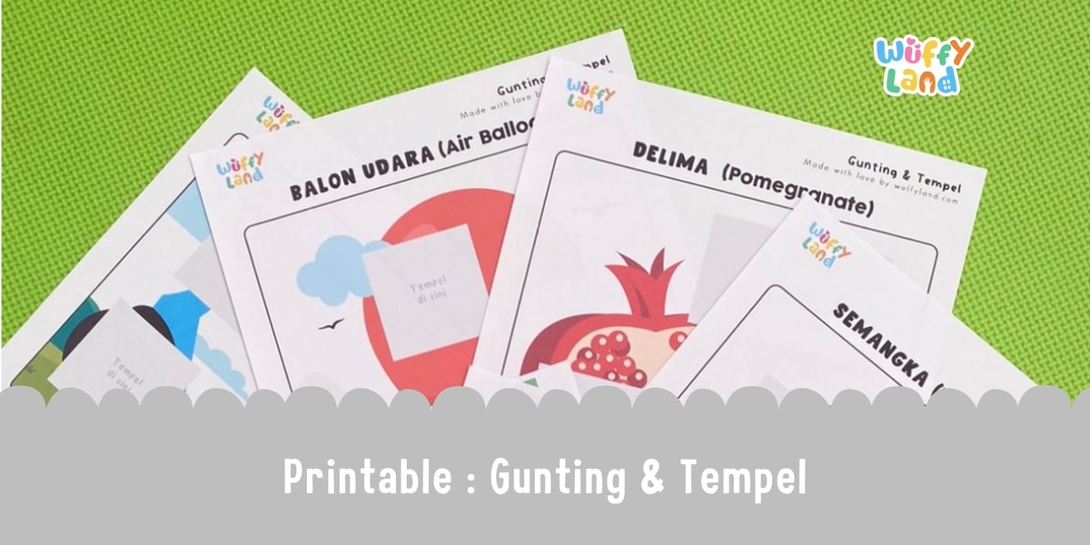 Printable Gunting dan Tempel