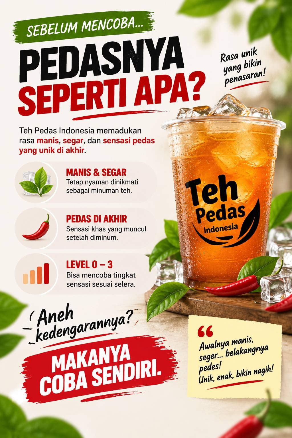 Paket Tester Teh Pedas Indonesia