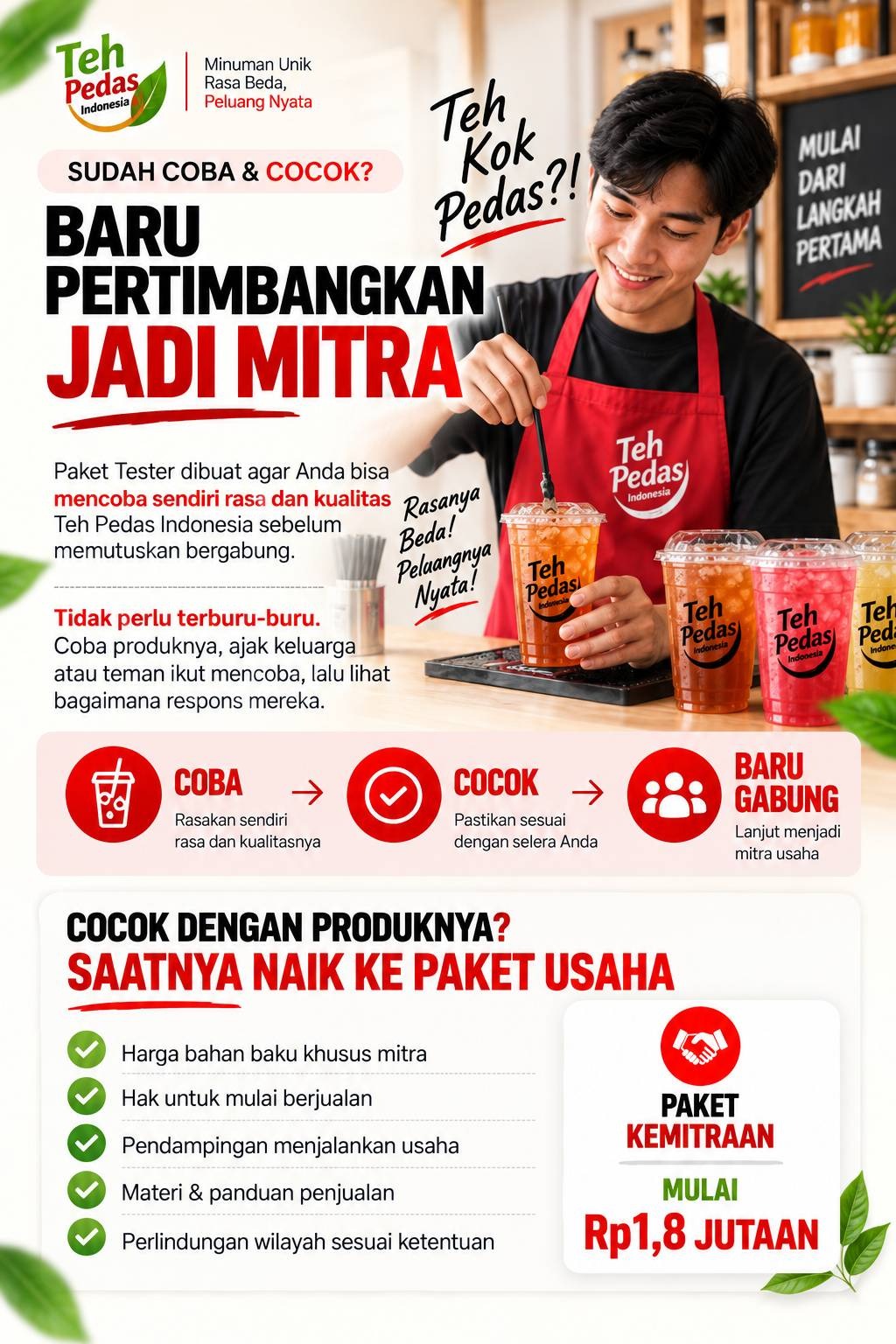 Paket Tester Teh Pedas Indonesia