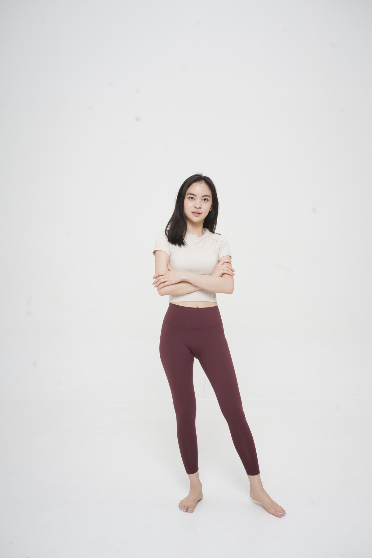 Atas - Ivory, Legging - Chocolate Mousse