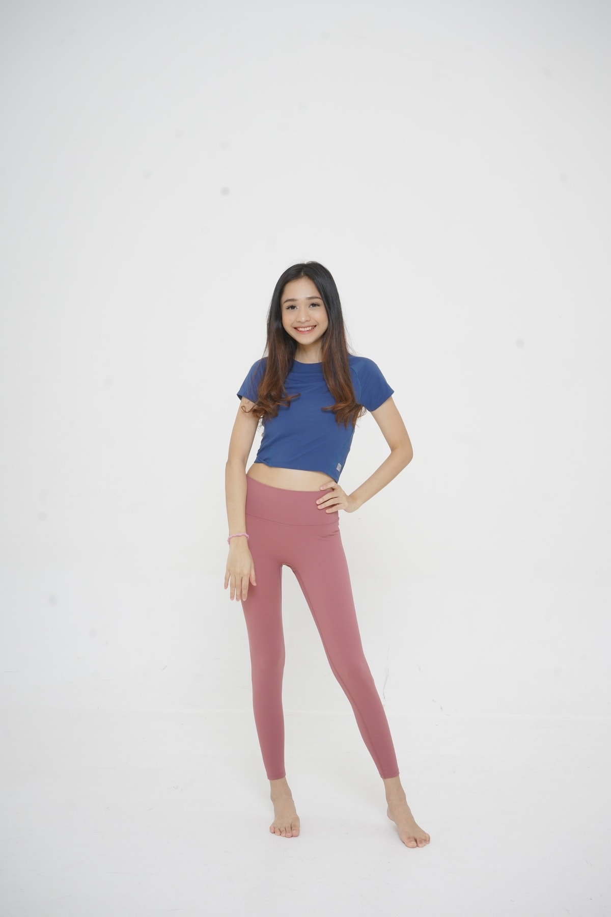 Atas - Sky Blue, Legging - Indy Pink