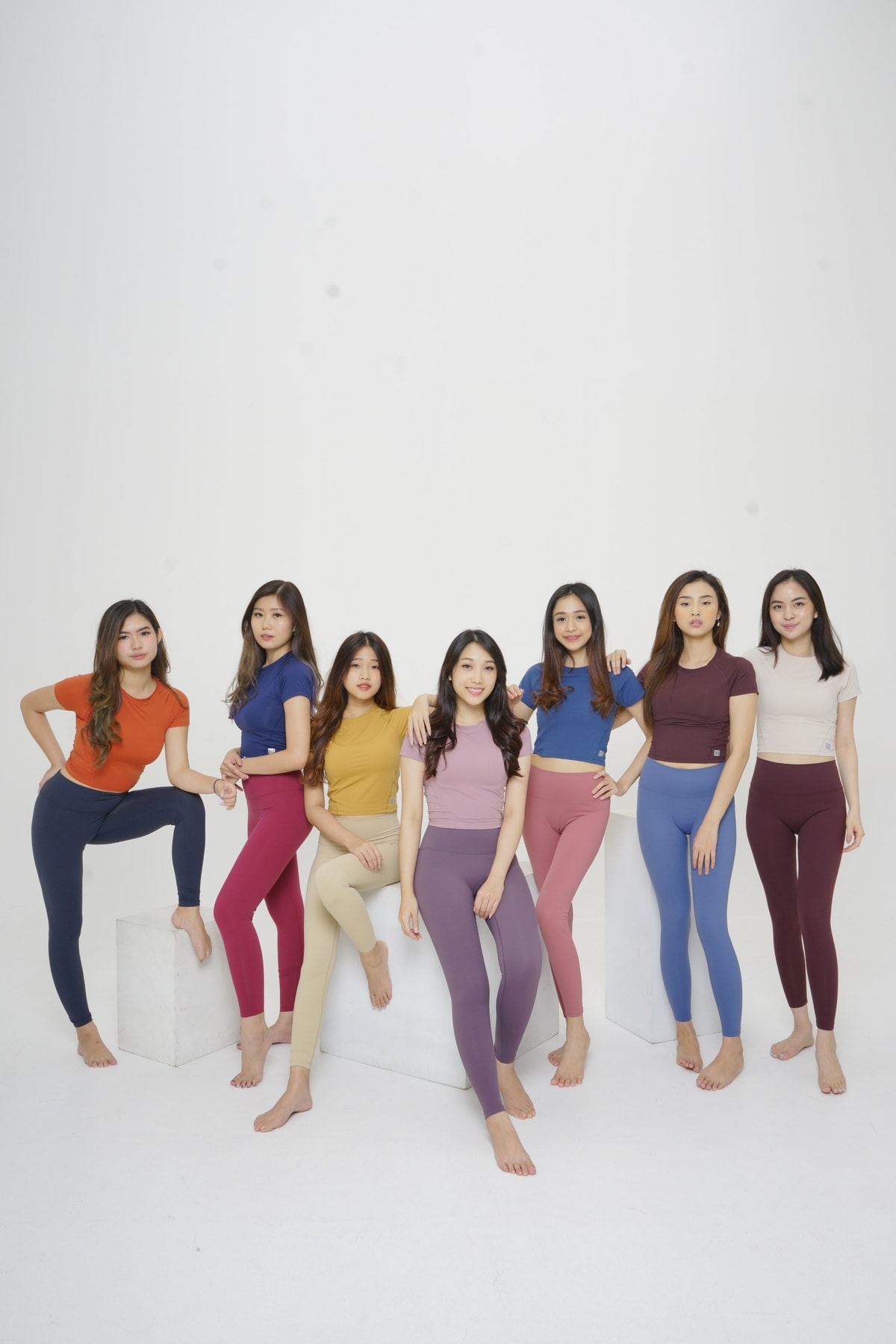 Atas: Orange, Blue, Murstard, Pink, Sky Blue, Chocolate Mousse, Ivory
