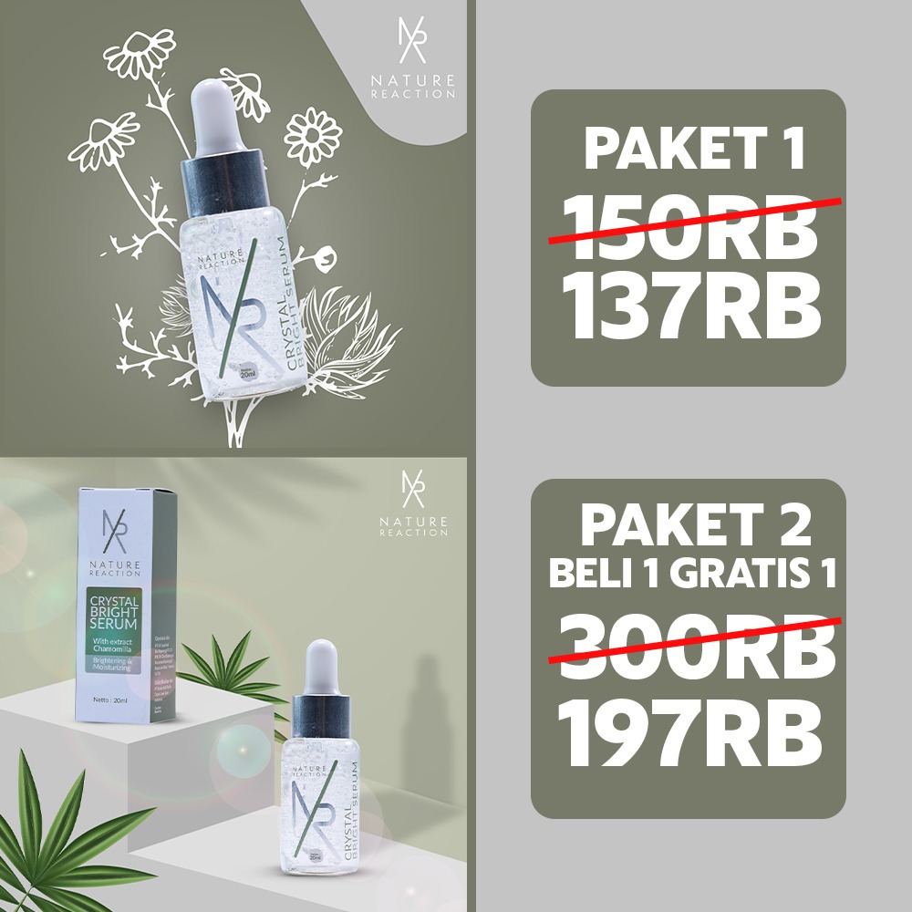serum nature reaction,nature reaction crystal bright serum,crystal bright serum