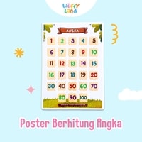 Mainan Anak Wuffyland Poster Edukasi Mengenal Angka atau Bilangan