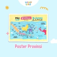 Mainan Anak Wuffyland Poster Peta Provinsi Indonesia