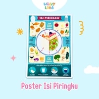 Mainan Anak Wuffyland Poster Isi Piringku Mengena Aneka Makanan Sehat 4 Sehat 5 Sempurna