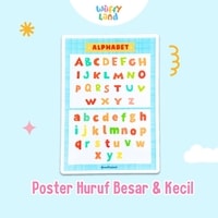 Mainan Anak Wuffyland Poster Edukasi Beljar Alfabet Huruf Besar dan Huruf Kecil