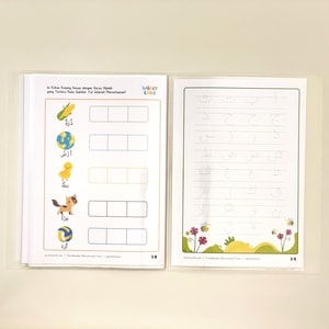 Worksheet Anak Wuffyland Wipe and Clean Tema Belajar Huruf Hijaiyah