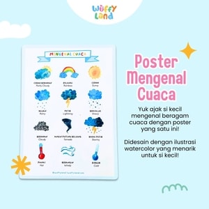 Mainan Anak Wuffyland Poster Edukasi Belajar Mengenal Cuaca