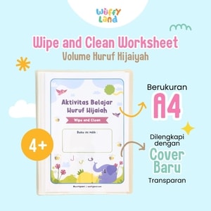 Worksheet Anak Wuffyland Wipe and Clean Tema Belajar Huruf Hijaiyah