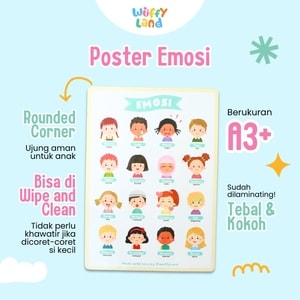 Mainan Anak Wuffyland Poster Edukasi Belajar Mengenal Berbagai Macam Emosi Wajah