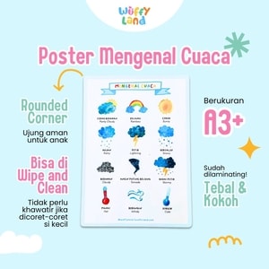 Mainan Anak Wuffyland Poster Edukasi Belajar Mengenal Cuaca
