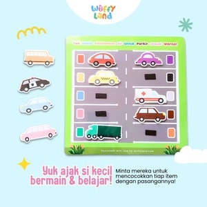 Mainan Anak Busy Page Wuffyland Mencocokkan Warna Transportasi