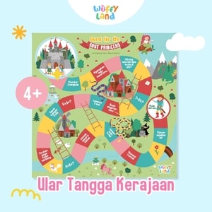 Mainan edukasi wuffyland ular tangga atau treasure hunt. Paket bermain atau games keluarga