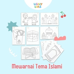 Worksheet wuffyland aktivitas mewarna dengan berbagai tema