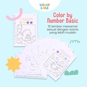 Wuffyland Worksheet Edukasi Anak Indonesia Murah Aktivitas Coloring Tema Color by Number