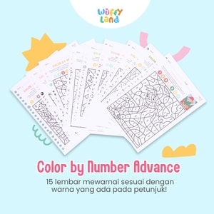 Wuffyland Worksheet Edukasi Anak Indonesia Murah Aktivitas Coloring Tema Color by Number