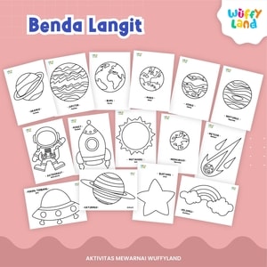 Worksheet wuffyland aktivitas mewarna dengan berbagai tema