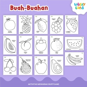 Worksheet wuffyland aktivitas mewarna dengan berbagai tema