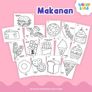 Worksheet wuffyland aktivitas mewarna dengan berbagai tema