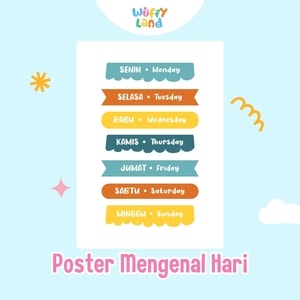 Wuffyland Mainan Edukasi Anak Indonesia Murah Poster A4 Aneka Tema