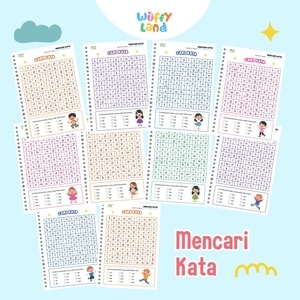 Wuffyland Worksheet Edukasi Anak Indonesia Murah Aktivitas Belajar Tema Mencari Kata