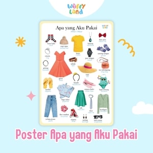 Wuffyland Mainan Edukasi Anak Indonesia Murah Poster Montessori Aneka Tema