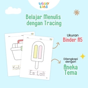 Aneka Worksheet Binder A5 Aktivitas Belajar Menulis dengan Tracing Tema Makanan & Minuman