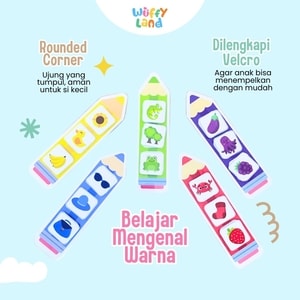 Mainan Anak Wuffyland Mengelompokkan Warna Benda Sesuai dengan Warna Pensil