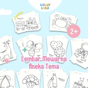 Aktifitas Mewarna Wuffyland Tema Hewan (Ukuran A5)