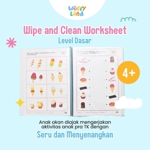 Worksheet Anak Wuffyland Wipe and Clean Tentang Aktivitas Anak Pra TK atau PAUD