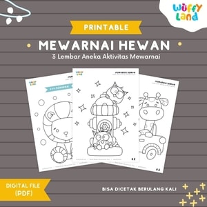 Wuffyland Worksheet Edukasi Anak Indonesia Murah Free printable