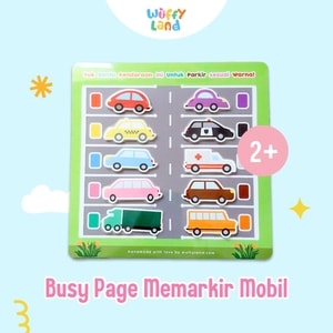 Mainan Anak Busy Page Wuffyland Mencocokkan Warna Transportasi