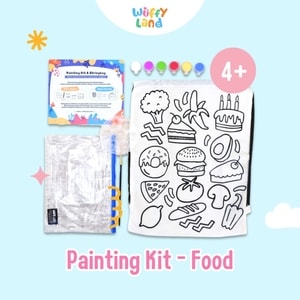 Mainan Anak Wuffyland Painting Kit String Bag Tema Makanan atau Food