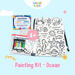 Mainan Anak Wuffyland Painting Kit String Bag Tema Ocean atau Laut