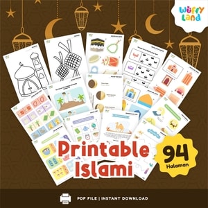 Wuffyland Worksheet Edukasi Anak Indonesia Murah tema Ramadhan