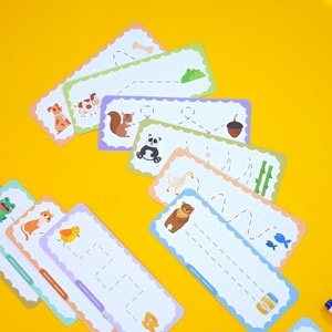 Mainan anak wuffyland aktivitas tracong card wipe and clean free spidol