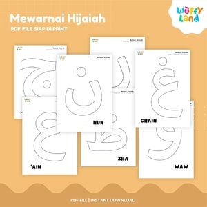 Wuffyland Worksheet Edukasi Anak Indonesia Murah Tema Berkreasi Dengan Huruf Hijaiyah